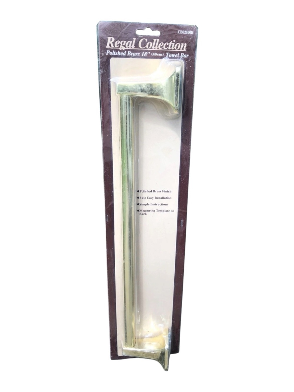Regal Collection Polished Brass Towel Bar 18” NWT Sealed #CB02100B Vintage